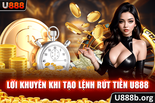 Lời khuyên khi tạo lệnh rút tiền U888